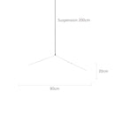 Ljojo Chandelier Leaf Pendant Light for Dining Living Room Bedroom - Suspension Hanging Lamp