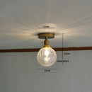 Ljojo Modern Amber Glass LED Ceiling Lights with Copper Socket for Home Decoration
