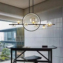 Restaurant Bubble Glass Pendant Light Circle LED Chandelier Ljojo Nordic Home Decor Lamp Dining Room