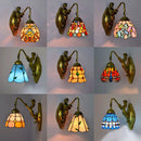 European Stained Glass Mermaid Wall Lamp for Bedroom - Ljojo Aisle Staircase Light