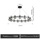 Nordic Glass Led Chandelier for Living Dining Room Kitchen - Ljojo Home Decor Lighting