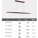 Ljojo Modern Dimmable Long Strip Led Pendant Light for Dining Room Kitchen Bar Chandelier