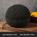 Black Quartz Stone Planet Bowl by Ljojo: Volcanic Stone Tableware for Molecular Cuisine