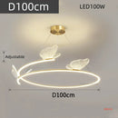 Minimalist Luxury LED Chandelier Butterfly Circle Pendant Light Home Room Decor Ljojo
