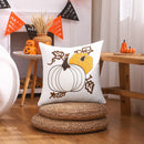 Embroidered Pumpkin Halloween Pillowcase by Ljojo - Cotton Throw Cushion Cover