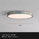 Blue Tiger Stripe LED Ring Ceiling Chandelier - Luxury Art Deco Brass Crystal Light by Ljojo
